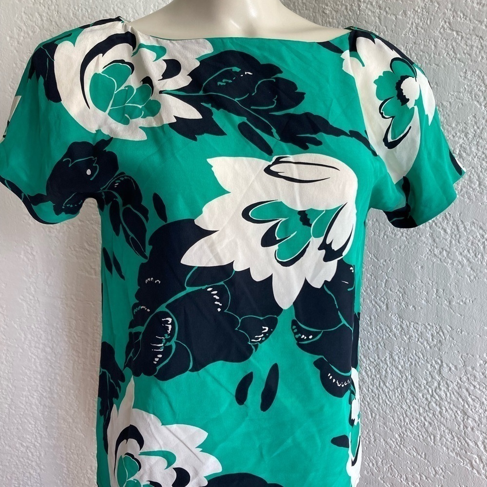 MISS O by Oscar de larenta VTG silk blouse . SZ 6 - Picture 4 of 9